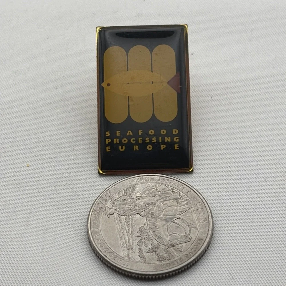 Seafood Processing Europe Fish Lapel Hat Pin